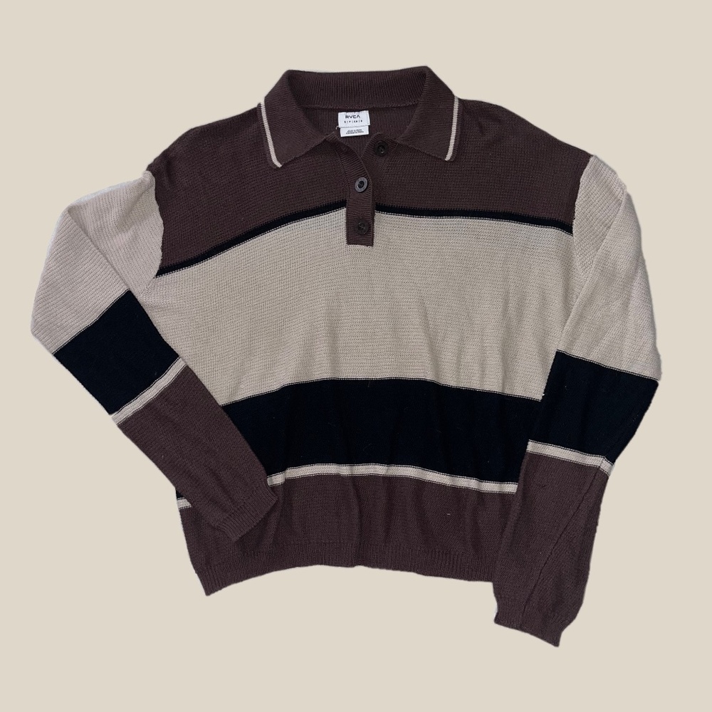 Collared Brown Sweater - image 1
